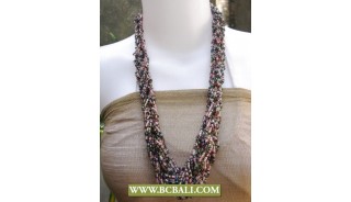 Mix Colors Necklace Seed Beading